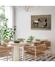 Paveikslas Plaunama zebra ant betono (Banksy)