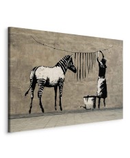 Paveikslas Plaunama zebra ant betono (Banksy)