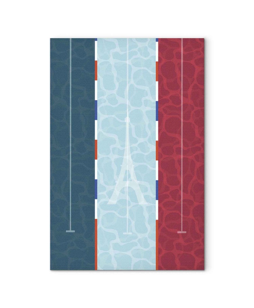 Paveikslas Baseinas Prancūzijos vėliavos fone