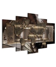 Paveikslas Kaštoninis pasaulio žemėlapis