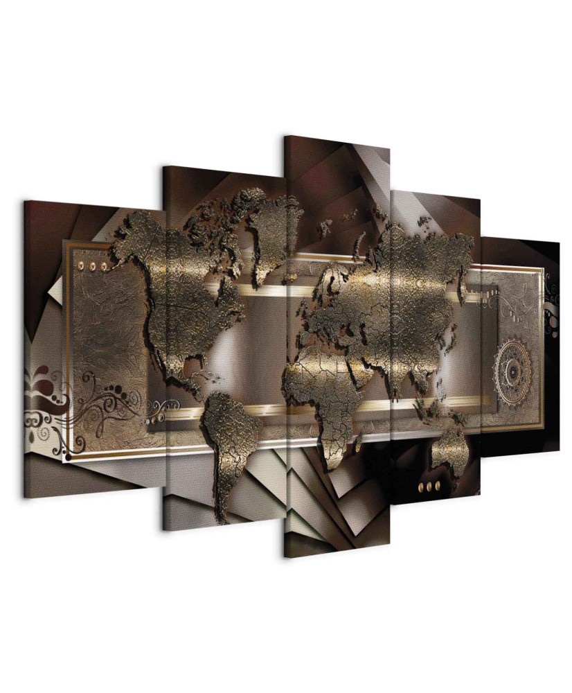 Paveikslas Kaštoninis pasaulio žemėlapis