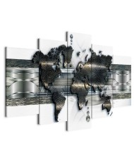 Paveikslas Metalinis pasaulio žemėlapis