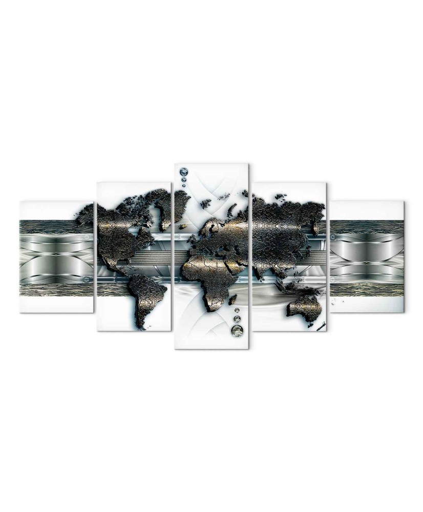 Paveikslas Metalinis pasaulio žemėlapis