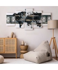 Paveikslas Metalinis pasaulio žemėlapis