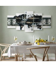 Paveikslas Metalinis pasaulio žemėlapis