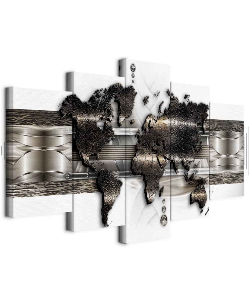 Paveikslas Metalinis pasaulio žemėlapis II