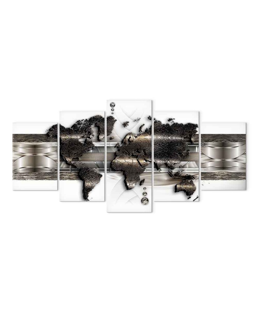 Paveikslas Metalinis pasaulio žemėlapis II