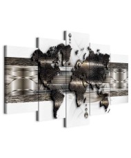 Paveikslas Metalinis pasaulio žemėlapis II