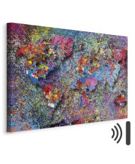 Paveikslas Pasaulio žemėlapis Jackson Pollock stiliumi