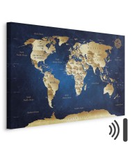 Paveikslas Tamsiai mėlynas pasaulio žemėlapis