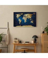 Paveikslas Tamsiai mėlynas pasaulio žemėlapis