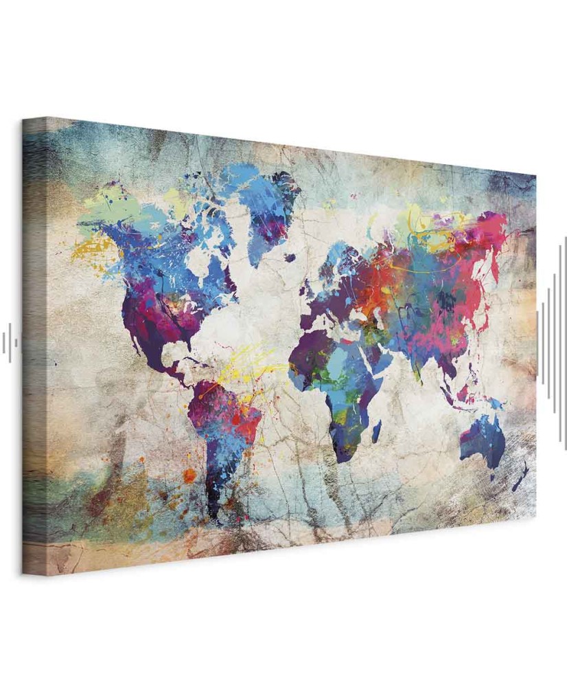 Paveikslas Spalvingas pasaulio žemėlapis
