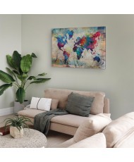 Paveikslas Spalvingas pasaulio žemėlapis