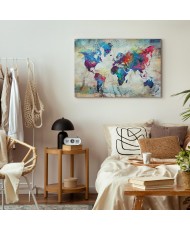 Paveikslas Spalvingas pasaulio žemėlapis