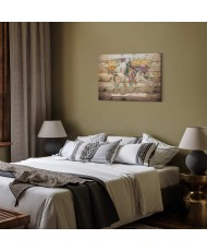 Paveikslas Spalvingų kontinentų pasaulio žemėlapis