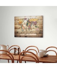 Paveikslas Spalvingų kontinentų pasaulio žemėlapis