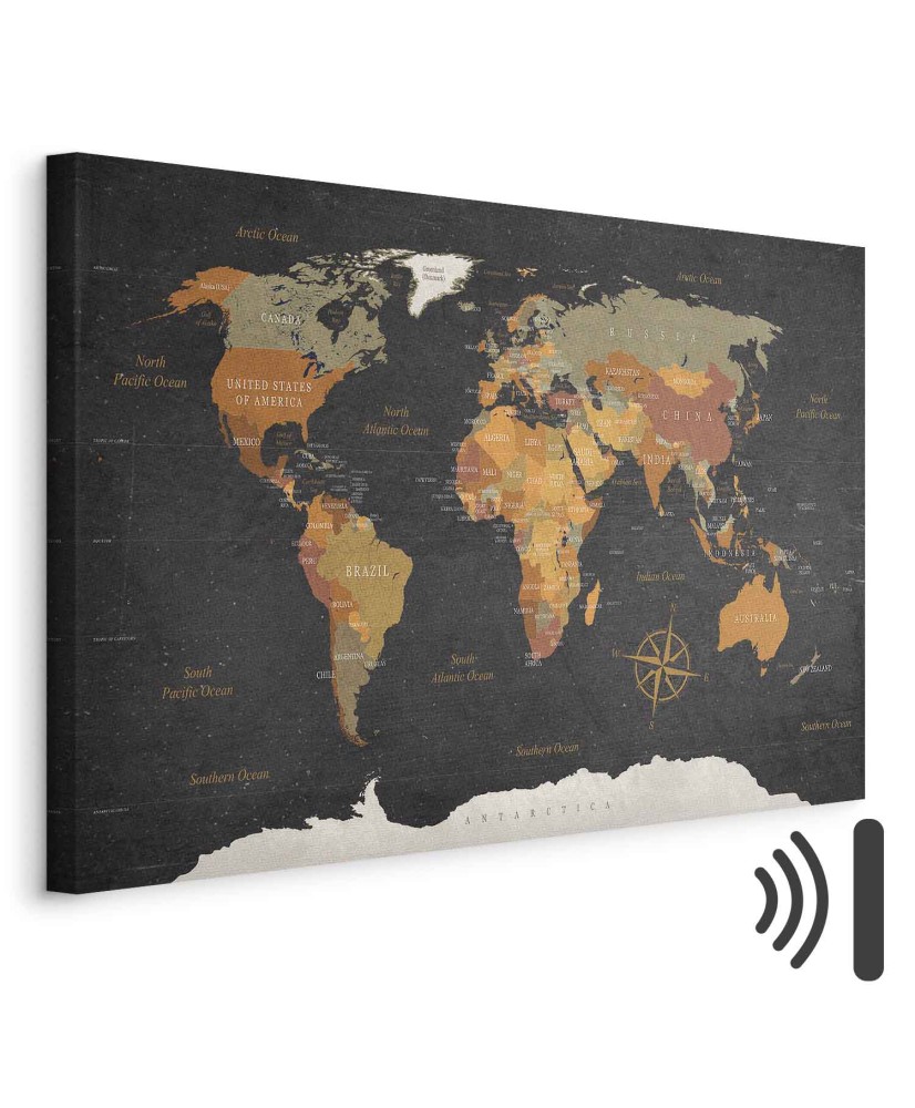 Paveikslas Paslaptingos žemės pasaulio žemėlapis