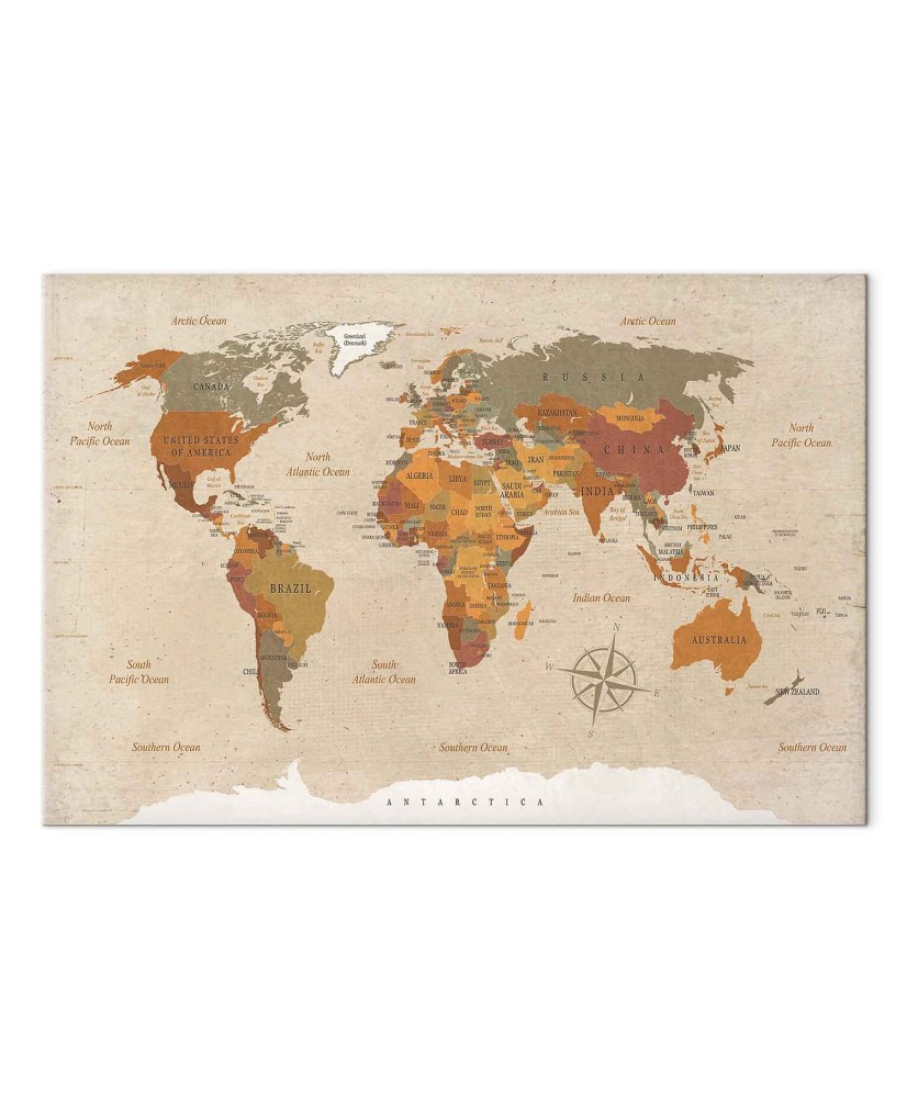 Paveikslas Smėlio šiko pasaulio žemėlapis