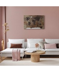 Paveikslas Medinės mozaikos pasaulio žemėlapis