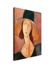 Paveikslas Amedeo Modigliani - Žanos Hebiutern portretas su didele skrybėle