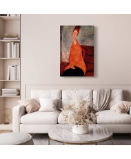 Paveikslas Amedeo Modigliani - Žana Hebiutern su geltonu megztiniu
