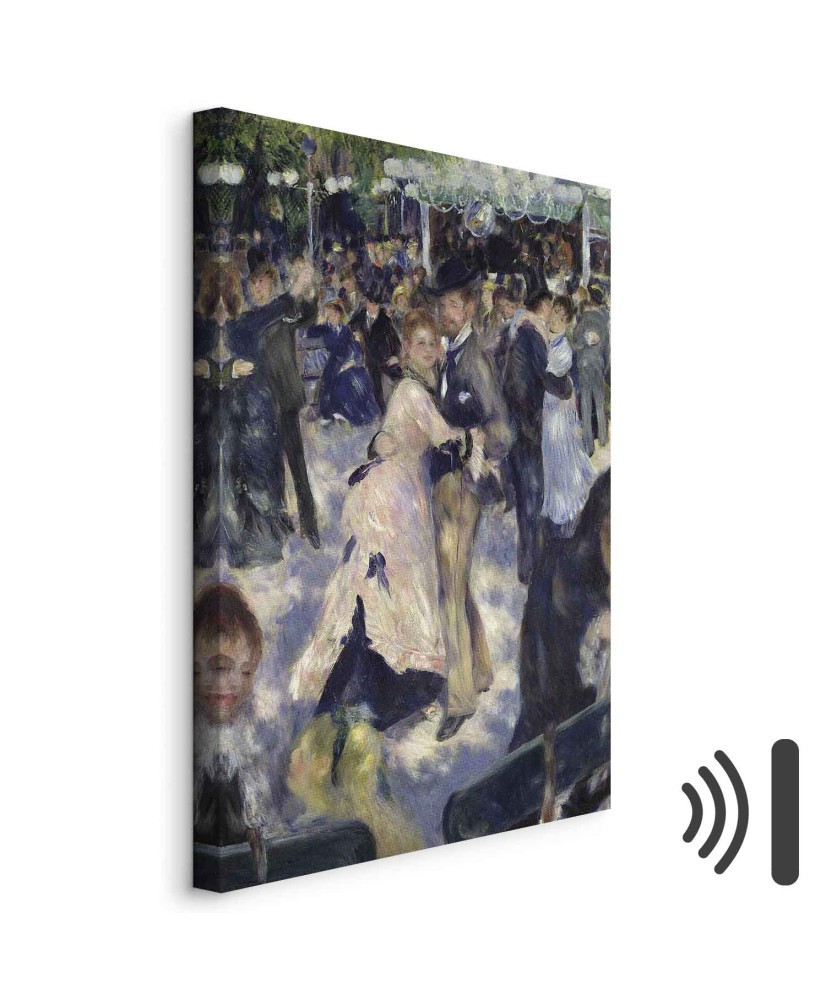 Paveikslas Pierre Auguste Renoir - Le Moulin de la Galette. Šokėjų detalė