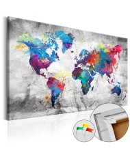 Kamštinis paveikslas  World Map Grey Style [Cork Map]