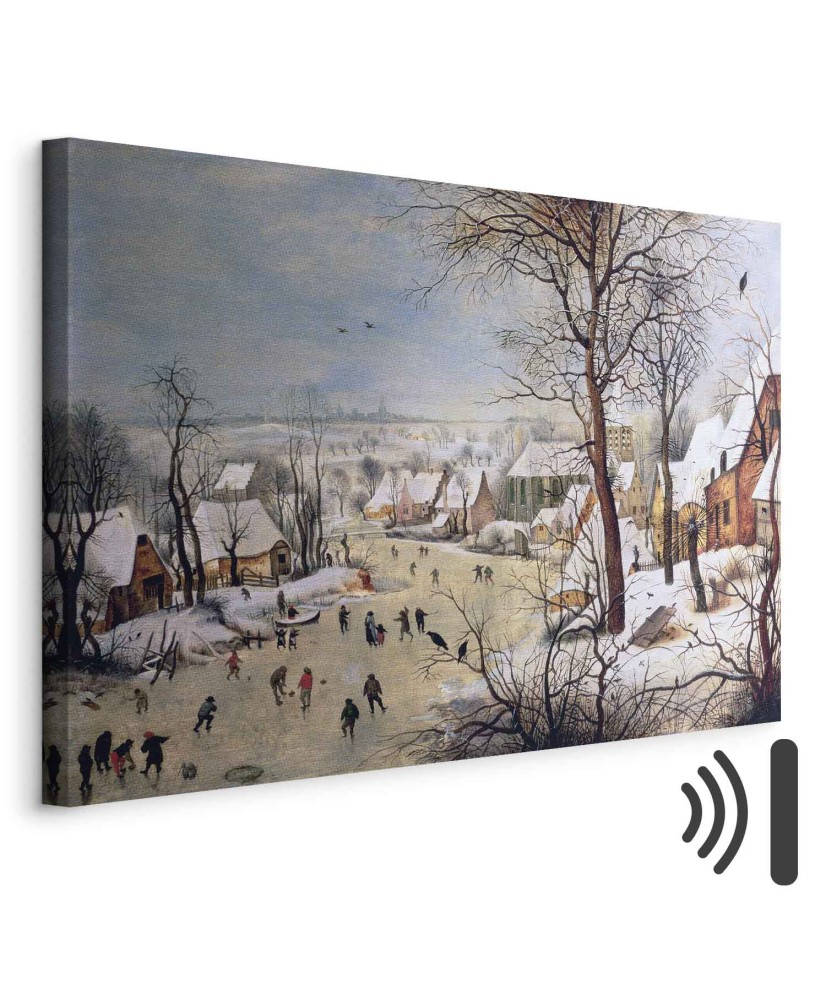 Paveikslas Pieter Bruegel Vyresnysis - Žiemos peizažas su paukščių spąstais