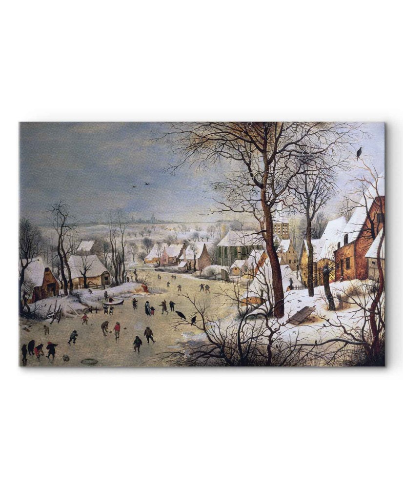 Paveikslas Pieter Bruegel Vyresnysis - Žiemos peizažas su paukščių spąstais