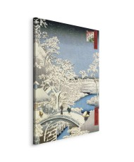 Paveikslas Utagawa Hiroshige - Būgnų tiltas ir besileidžiančios saulės kalva Meguro