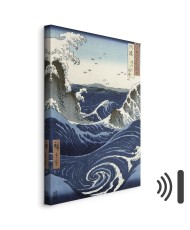 Paveikslas Utagawa Hiroshige - Naruto sūkurių vaizdas Avoje