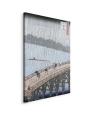 Paveikslas Utagawa Hiroshige - Staigus lietus virš Shin-Ohashi tilto ir Atakės