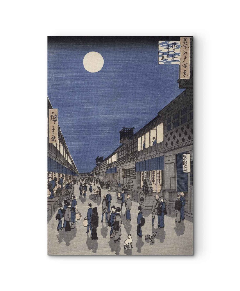 Paveikslas Utagawa Hiroshige - Naktinis Saruwaka gatvės vaizdas
