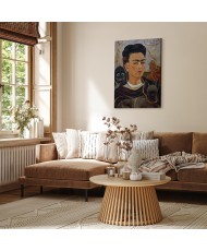 Paveikslas Frida Kahlo - Autoportretas su Changuito