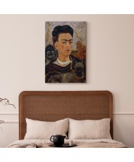 Paveikslas Frida Kahlo - Autoportretas su Changuito