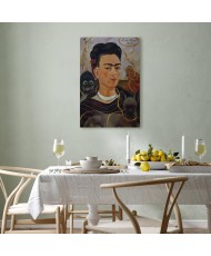 Paveikslas Frida Kahlo - Autoportretas su Changuito