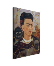 Paveikslas Frida Kahlo - Autoportretas su Changuito