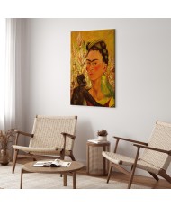 Paveikslas Frida Kahlo - Autoportretas su beždžione ir papūga
