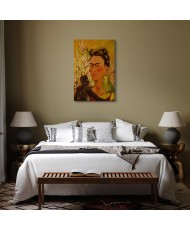 Paveikslas Frida Kahlo - Autoportretas su beždžione ir papūga