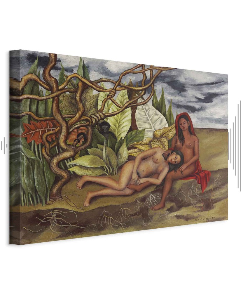 Paveikslas Frida Kahlo - Du nuogi kūnai miške (Pati žemė)