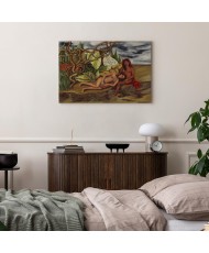 Paveikslas Frida Kahlo - Du nuogi kūnai miške (Pati žemė)