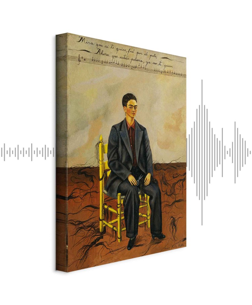 Paveikslas Frida Kahlo - Autoportretas trumpais plaukais