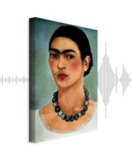 Paveikslas Frida Kahlo - Autoportretas su karoliukų vėriniu
