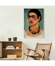 Paveikslas Frida Kahlo - Autoportretas su karoliukų vėriniu