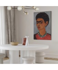 Paveikslas Frida Kahlo - Autoportretas garbanotais plaukais