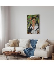 Paveikslas Frida Kahlo - Autoportretas su beždžionėmis