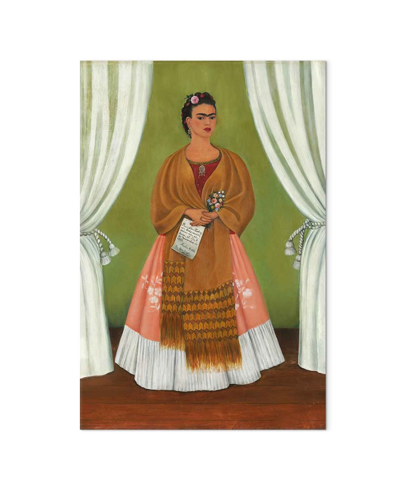 Paveikslas Frida Kahlo - Autoportretas, skirtas Leonui Trockiui