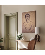 Paveikslas Frida Kahlo - Autoportretas, 1929 (anglies piešinys)