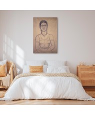 Paveikslas Frida Kahlo - Autoportretas, 1929 (anglies piešinys)