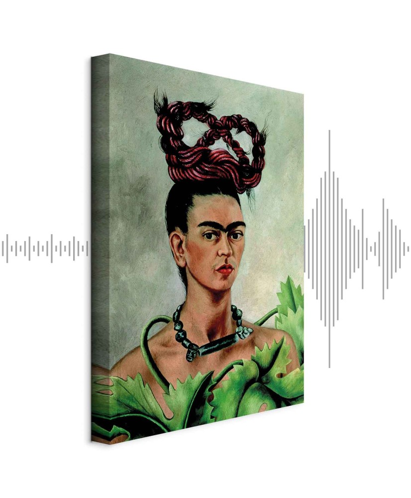 Paveikslas Frida Kahlo - Autoportretas su kasa